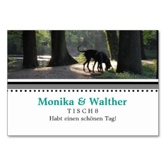 Doggenfoto Tischkarten Bordsnummer