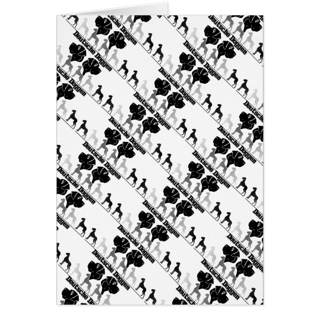 Doggenlogo Schwarz Grau Hälsningskort (Framsidan)
