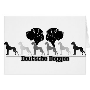 Doggenlogo Schwarz Grau Hälsningskort