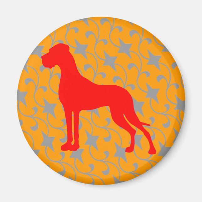Doggenmagnet rot orange magnet (Framsidan)