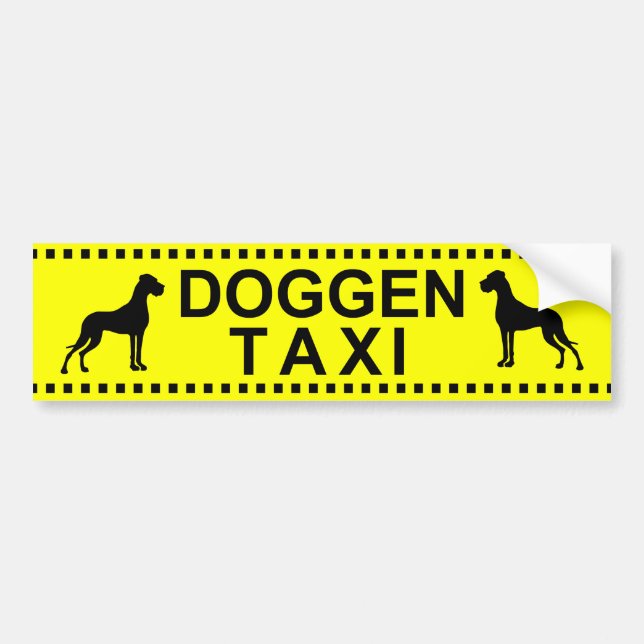 DoggenTaxi Bildekal (Framsidan)
