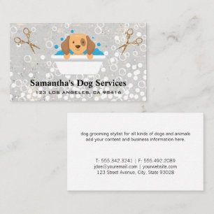 Doggie Bath Soap Bubbles-sax Visitkort
