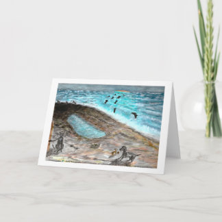 Doggie Beach Party-hälsningskort Kort