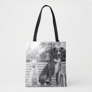Doggie bröllop tote bag tygkasse