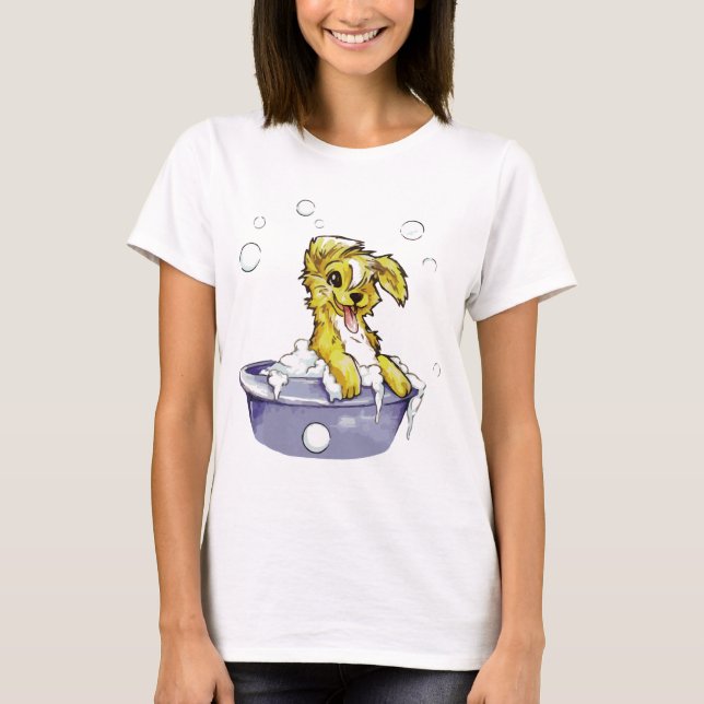 Doggie Bubble Bath T-shirt (Framsida)