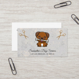 Doggie Grooming Affärskort för sax Visitkort