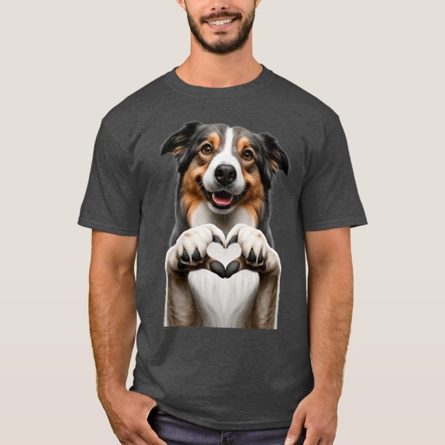 DOGGIE Heart T Shirt (Framsida)