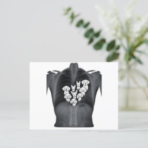 Doggie Heart X-Ray - Rolig hund Älskare-design Helg Vykort