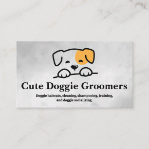 Doggie Illustration Groomer Visitkort