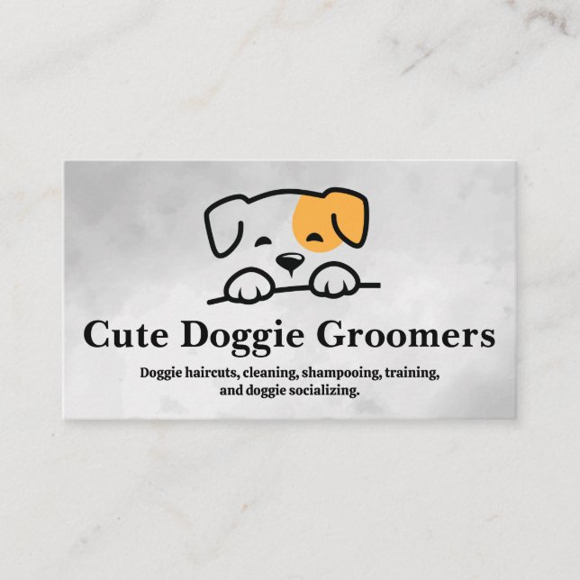 Doggie Illustration | Groomer Visitkort (Framsida)