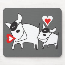 Doggie Kärlek Talk Heart Mousepad
