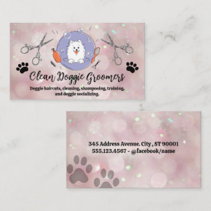 Doggie Sax och Comb Groomer Visitkort