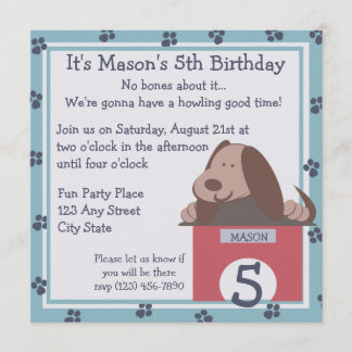 Doggie Tales Party Inbjudningar