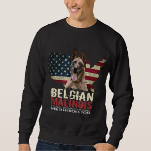 Doggie USA Hundägare USA Älskare belgisk Malinois Lång Ärmad Tröja