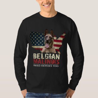Doggie USA Hundägare USA Älskare belgisk Malinois T Shirt