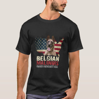 Doggie USA Hundägare USA Älskare belgisk Malinois T Shirt