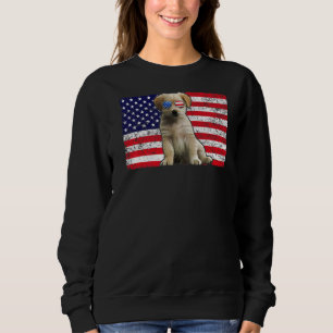Doggie Usa Hundägare Usa Malta USA flagga T Shirt