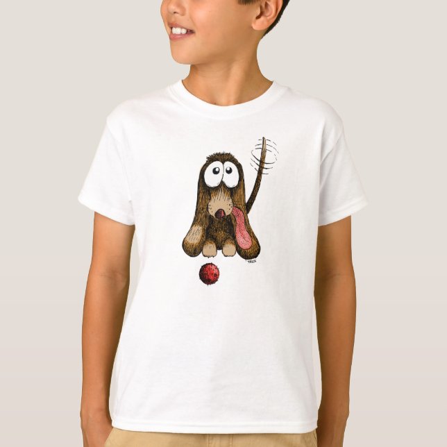 Doggie Wanna Play! T Shirt (Framsida)