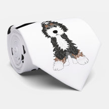 Doggies & Black Tassar Necktie