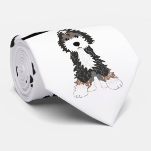 Doggies & Black Tassar Necktie Slips