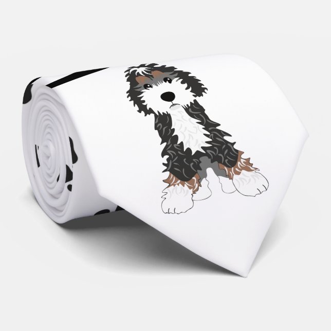 Doggies & Black Tassar Necktie Slips (Rullad)