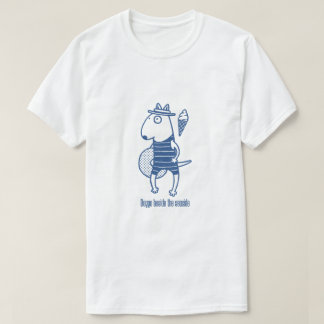 Doggo beside the seaside: Blue T Shirt