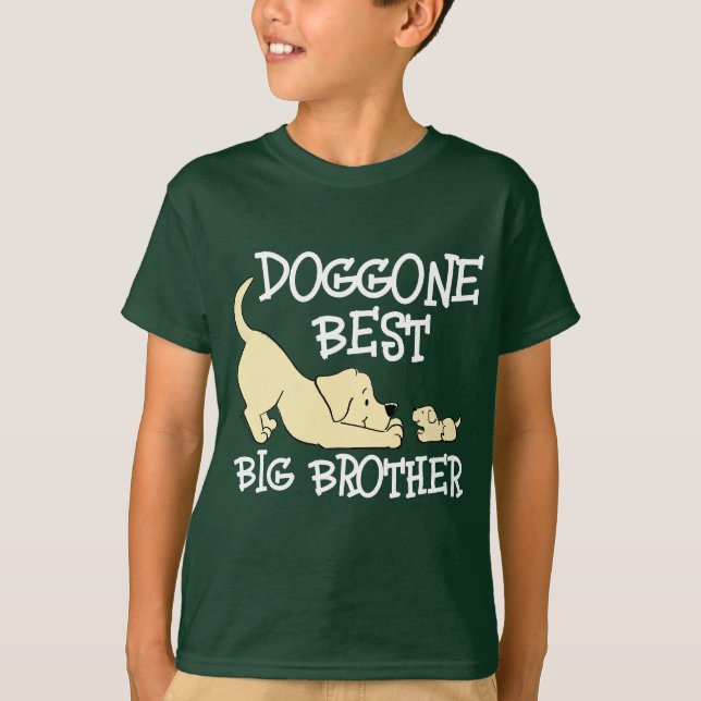 Doggo Best Big Brother Cute Matching Syskon T Shirt (Framsida)