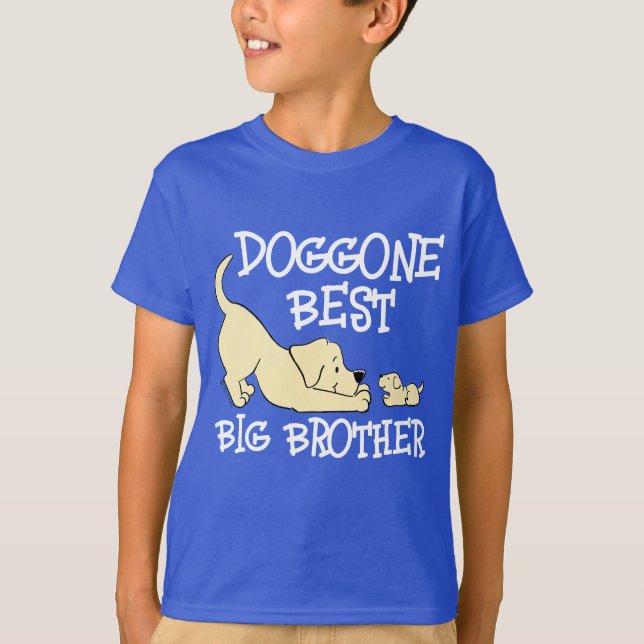 Doggo Best Big Brother Cute Matching Syskon T Shirt (Framsida)