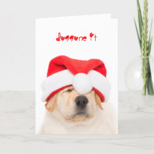 Doggo Den Gul lab marionettjulen Helgkort