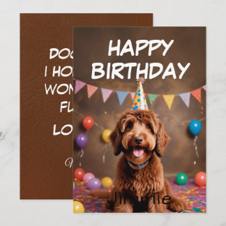 Doggone Birthday Wishes of Doggy with Birthday cap Kort