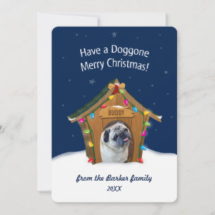 Doggone god jul julkort