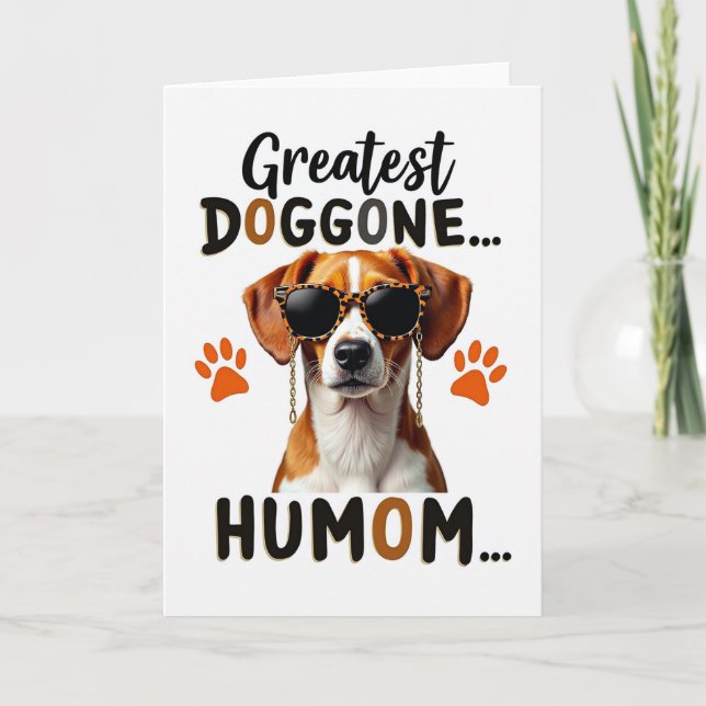 Doggone Humom Illustrationskort Kort (Framsida)