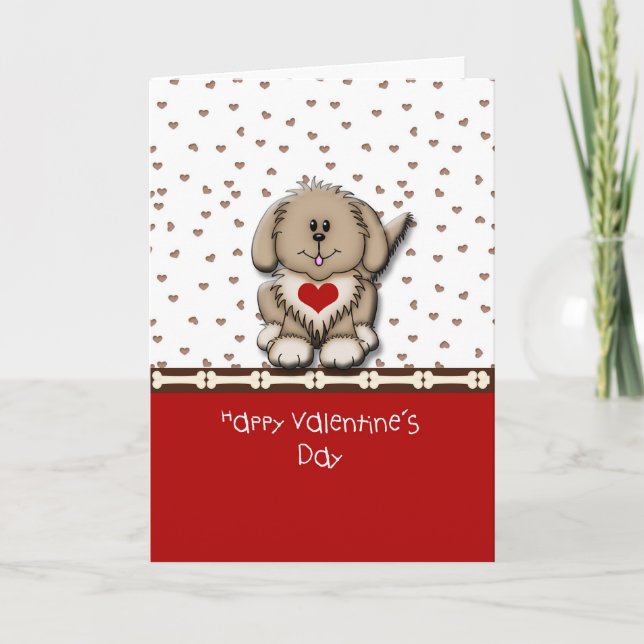 Doggone lyckliga valentin dag helgkort (Framsida)