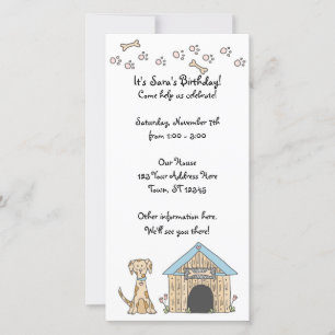 Doggy Birthday-inbjudan