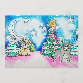 Doggy Christmas Postcard Inbjudningar