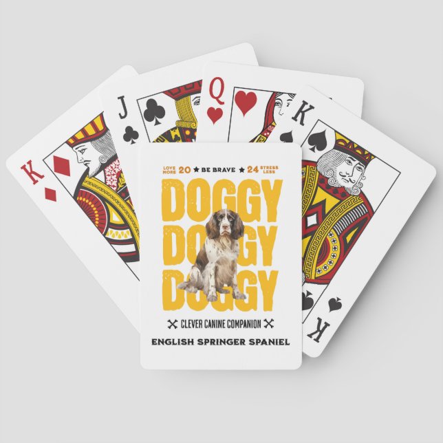 Doggy English Springer spanel Casinokort (Baksidan)