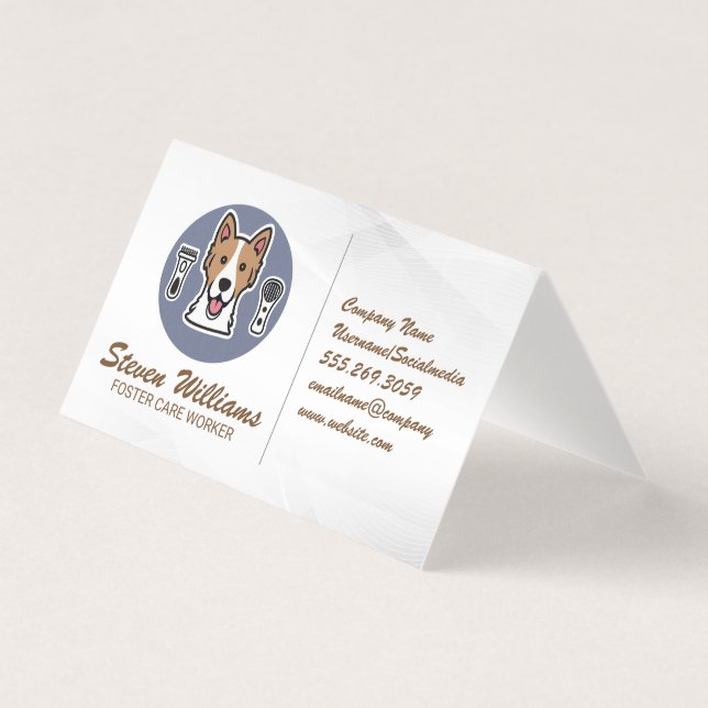 Doggy Groomer | Djurtjänster Kort (Framsida)