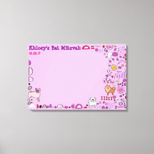 Doggy Hund Canvas Bat mitzvah inloggningsminneskor