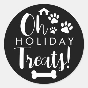 Doggy Julklapp, poché, Anpassningsbar Hund Biscuit Runt Klistermärke