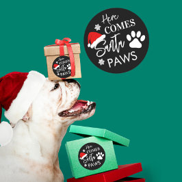 Doggy Julklapp, poché, Anpassningsbar Hund Biscuit Runt Klistermärke