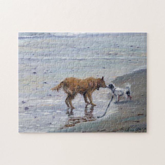 "Doggy Kisses" Jigszawa Puzzle Pussel (Horisontell)