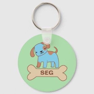 Doggy Namn bricka Nyckelring