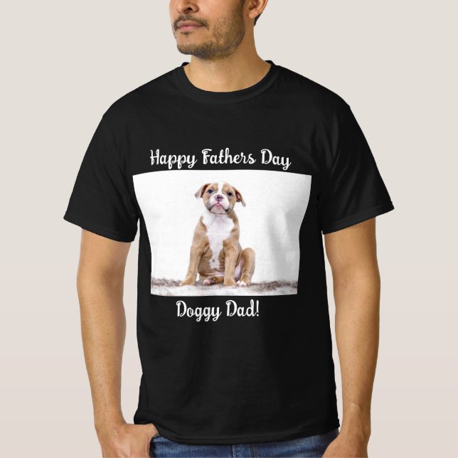 Doggy Pappa | FARS DAG | Anpassningsbar Photo | T- T Shirt (Framsida)
