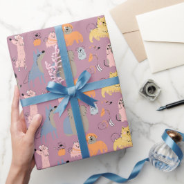 Doggy Stil Gift Wrapping Papper - Cute Pmariies Presentpapper