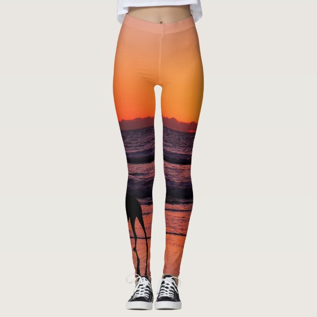 Doggy stranddag! leggings (Framsida)
