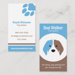 Doggy Tass for Dog Walker Affärskort Visitkort