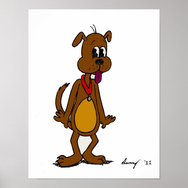 Doggy Toon Print Poster (Framsidan)