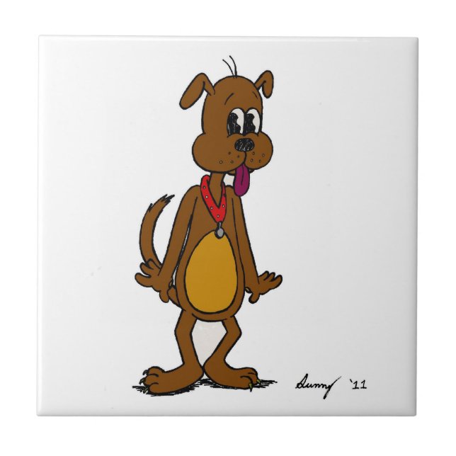 Doggy Toon Tile Kakelplatta (Framsidan)