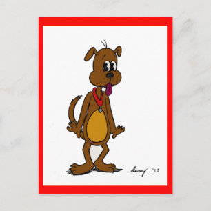 Doggy Toon-vykort Vykort