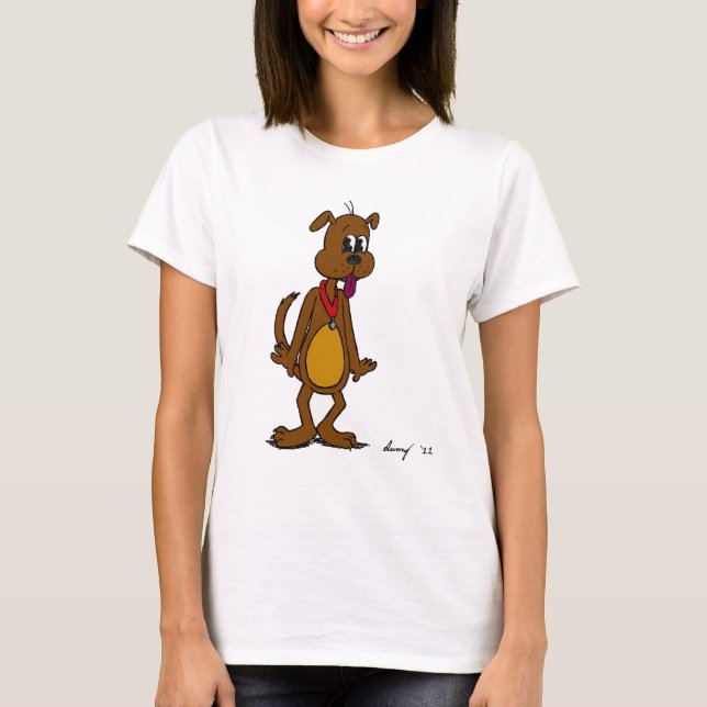 Doggy Toon Womens Long-Sleeve T-Shirt (Framsida)